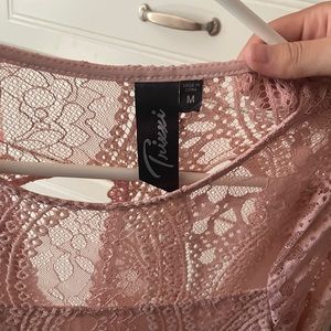 New pink laced dress